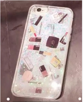 Cosmetics Pattern Liquid Quicksand Phone Case Cover